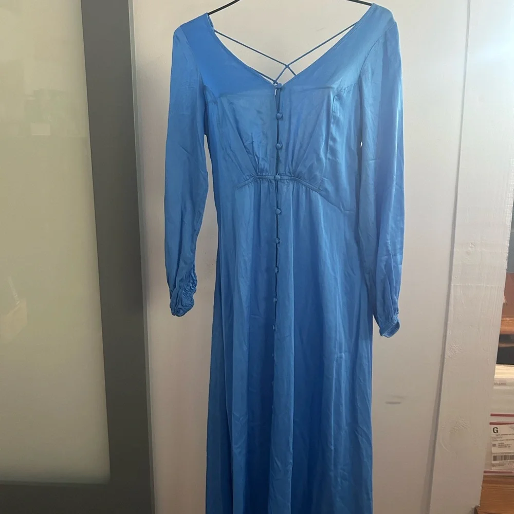 Free people blue midi‎ dress 2